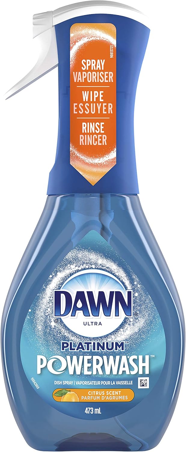 Dawn Powerwash Spray, Dish Soap, Dishwashing Liquid, Cleaning Supplies, Fresh, 1 Starter Kit + 1 Refill, 32 Fl Oz