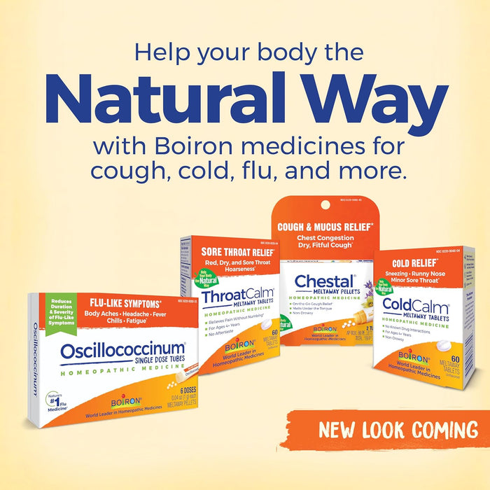 Boiron ColdCalm Tablets for Relief of Common Cold Symptoms Such as Sneezing, Runny Nose, Sore Throat, and Nasal Congestion - Non-Drowsy - 60 Count