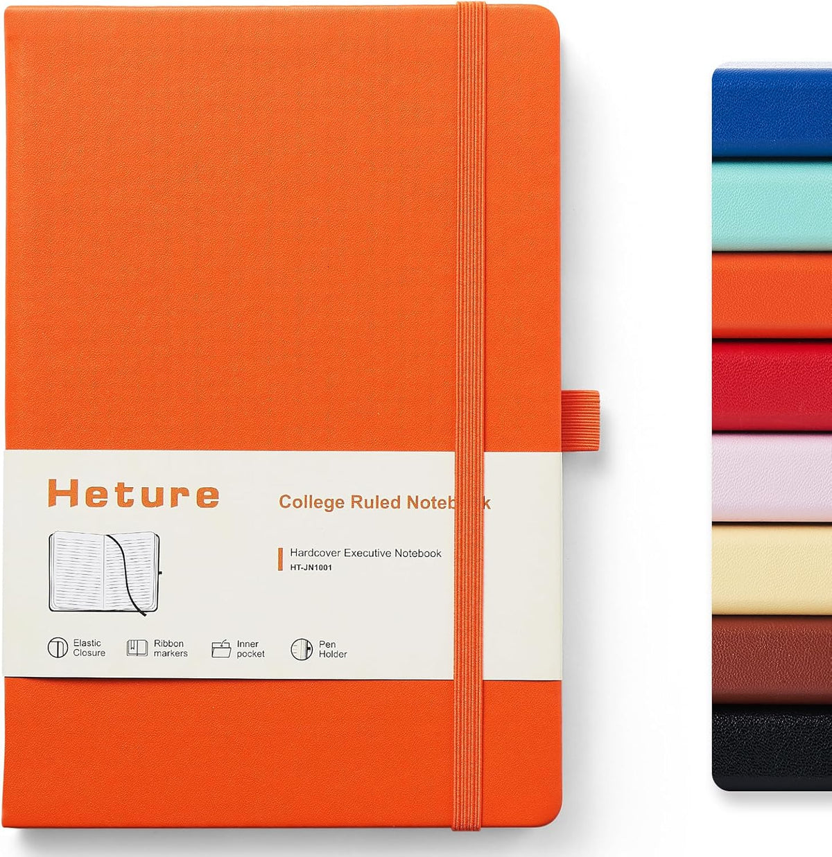8 Pack Lined Journal Notebooks,A5 Hardcover Notebooks, 5.5 x 8.3 inch, 100GSM, 160 Pages, Classic College Ruled Notebooks for Writing/Work/Travel/College (Black)