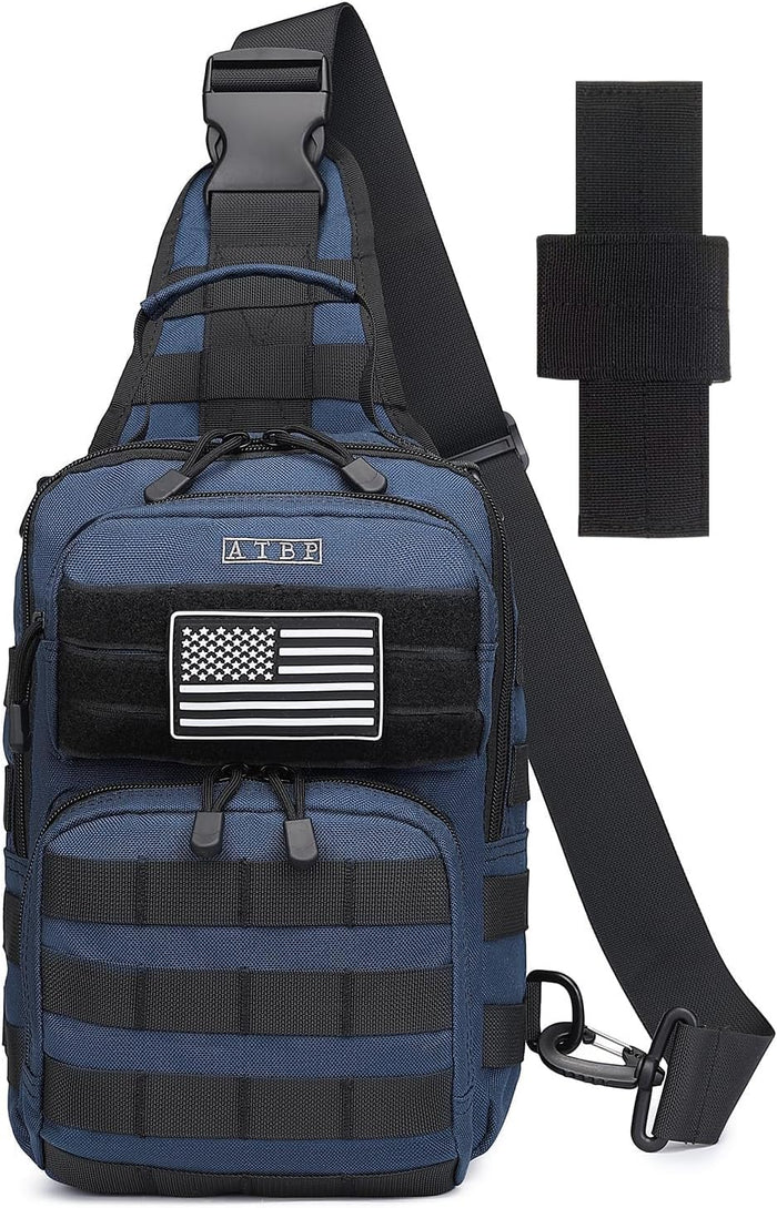 ATBP Tactical Sling Backpack With Holster Military Crossbody Bag for Men Single Shoulder Back Pack 10L