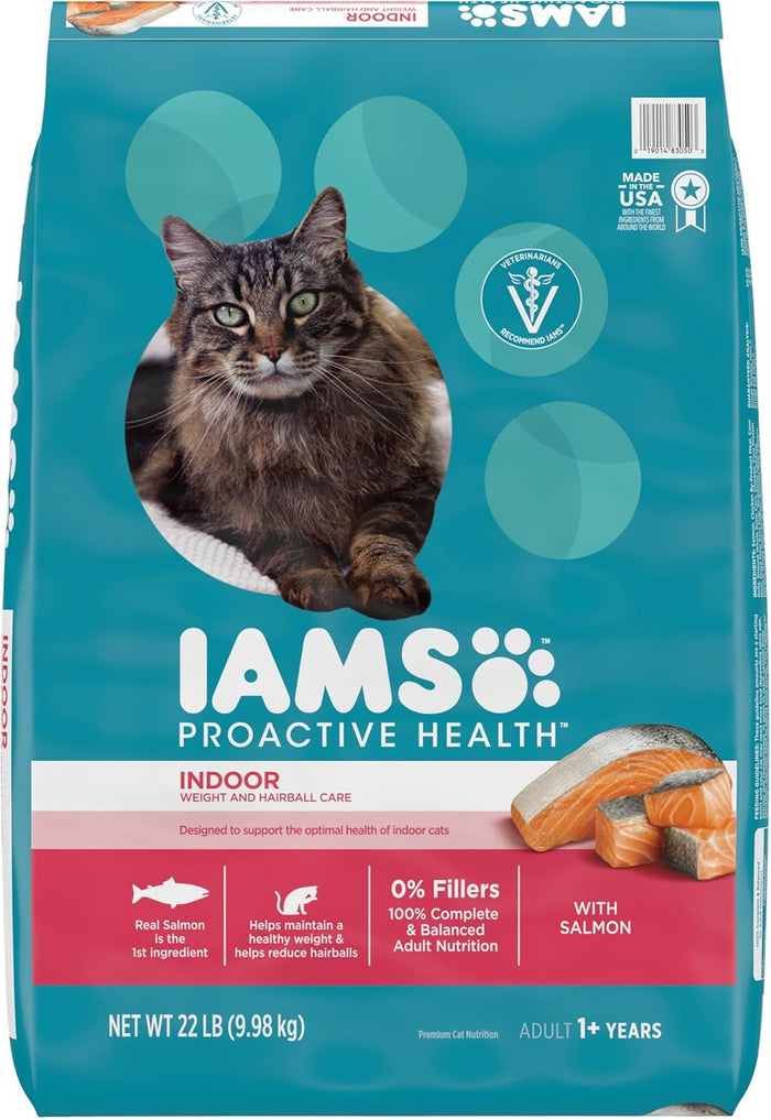 IAMS Proactive Health Indoor Weight Control & Hairball Care Adult Dry Cat Food, Chicken & Turkey Recipe, 3.5 lb. Bag
