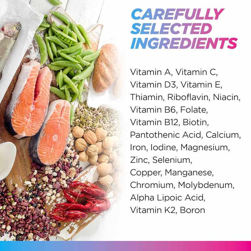Livingood Daily Methylated Multivitamin for Women and Men, Multi Vitamin Supplement with Alpha Lipoic Acid, B Vitamins, Iron, Zinc and Selenium, Energy, Metabolism and Immune Support, 60 Capsules