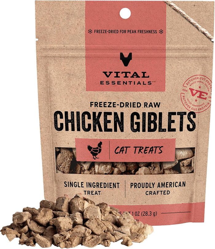 Vital Essentials Rabbit Bites Cat Treats, 0.9 oz | Freeze-Dried Raw | Single Protein | Grain Free, Gluten Free, Filler Free