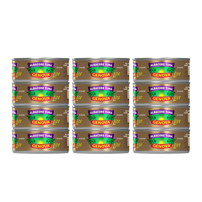 Genova Premium Albacore Tuna in Olive Oil, 5 Ounce Cans (Pack of 12), Wild Caught Canned Tuna, Solid White