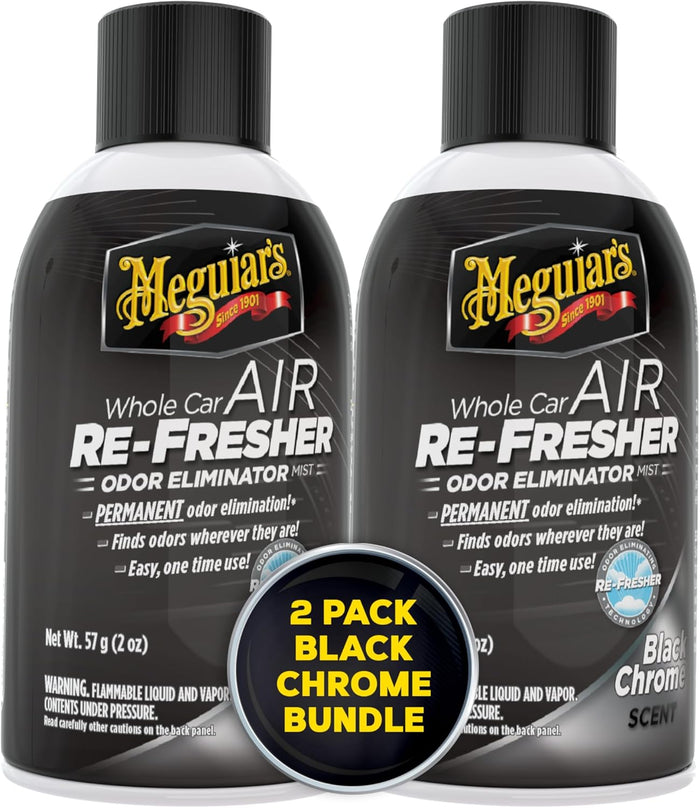 Meguiar's Whole Car Air Re-Fresher,Odor Fighting Mist, Fights Off Strong Vehicle Odors,Air Freshener, New Car Scent - Three 2 Oz Spray Bottles
