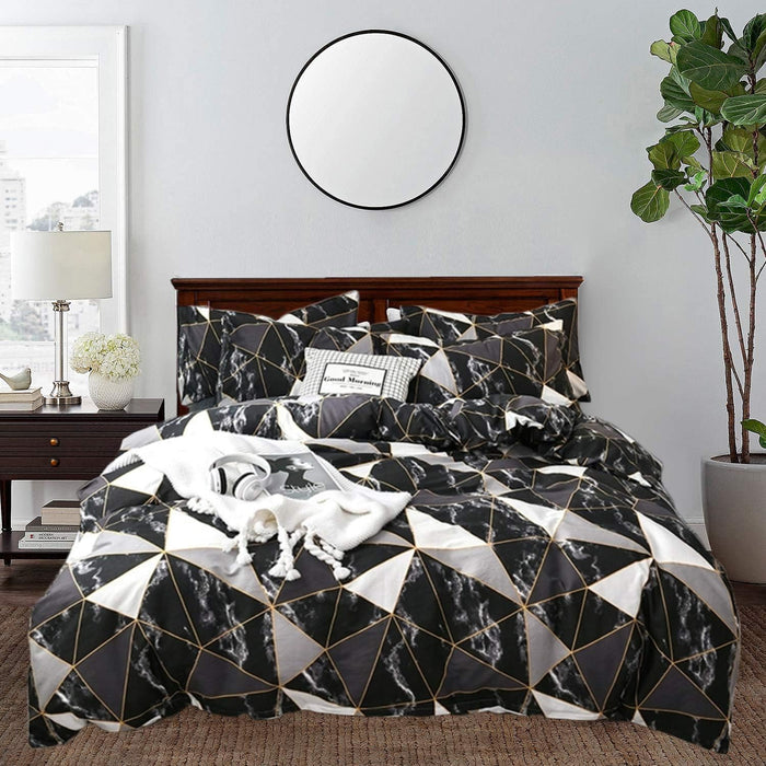 CLOTHKNOW Blue White Grid Twin/Twin XL Comforter Set Plaid Bedding Comforter Sets Blue Comforter Soft Lake Blue Comforter Sets Twin