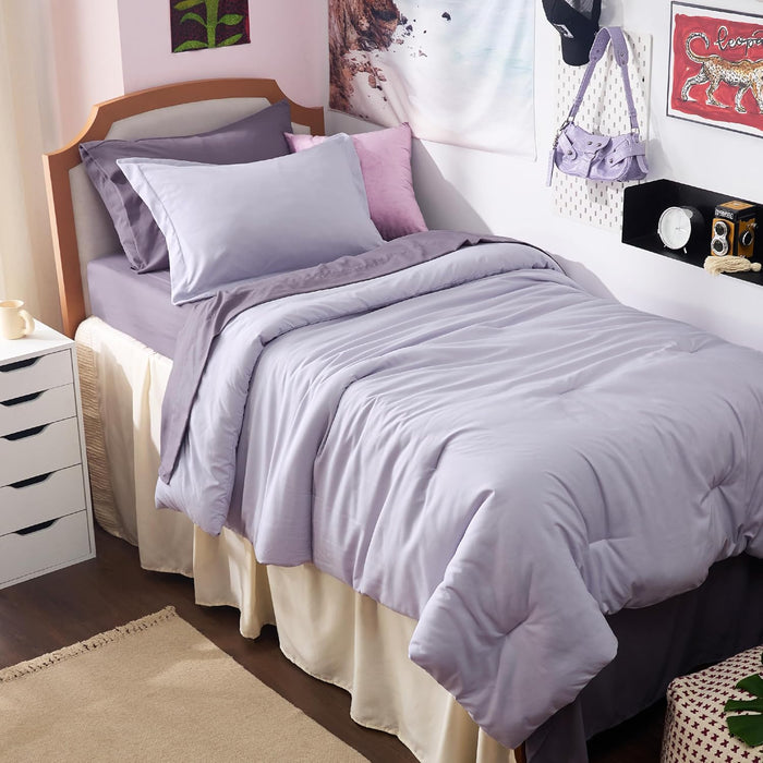 Bedsure Queen Comforter Set - 7 Pieces Sage Green Queen Bedding Set for All Seasons, Boho Contrasting Design Bed in a Bag with Comforter, Sheets, Pillowcases & Shams
