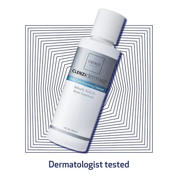 Obagi CLENZIderm M.D. Daily Care Foaming Acne Cleanser – Acne Treatment with 2% Salicylic Acid (BHA)