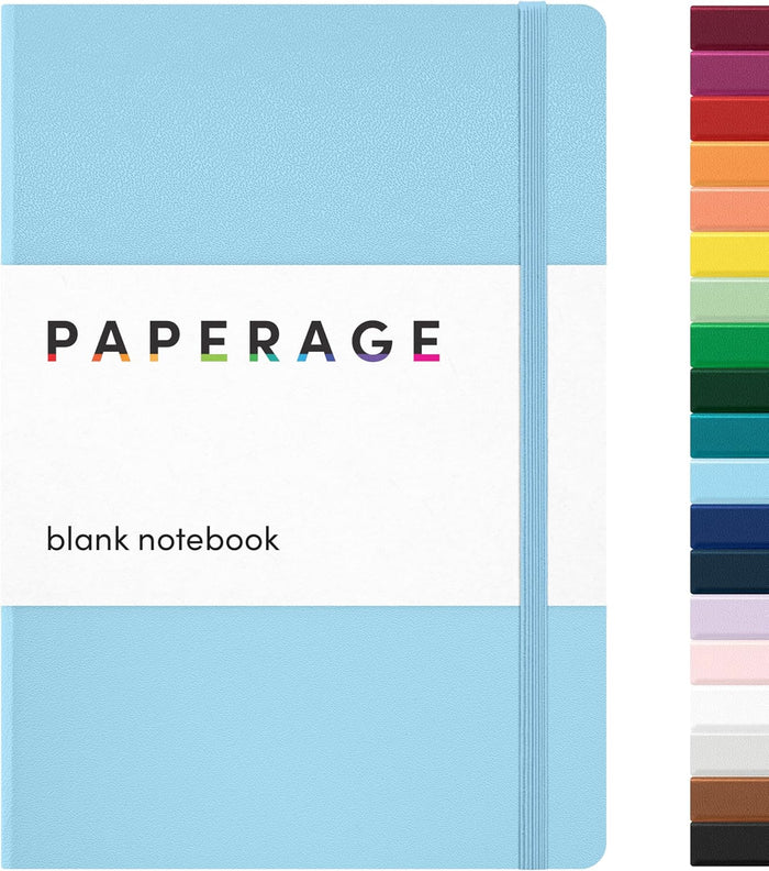 PAPERAGE Lined Journal Notebook, (Marigold), 160 Pages, Medium 5.6 in x 8 in - 100 GSM Thick Paper – Hardcover Journaling Notebook for Work, School & Note Taking