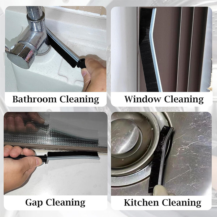 Hard Bristle Crevice Cleaning Brush, 11 Pcs Multifunctional Gap Cleaning Brush Tool Kits for Household, Full Sets Crevice Cleaning Brush for Kitchen Bathroom Toilet Crevice, Practical and Durable
