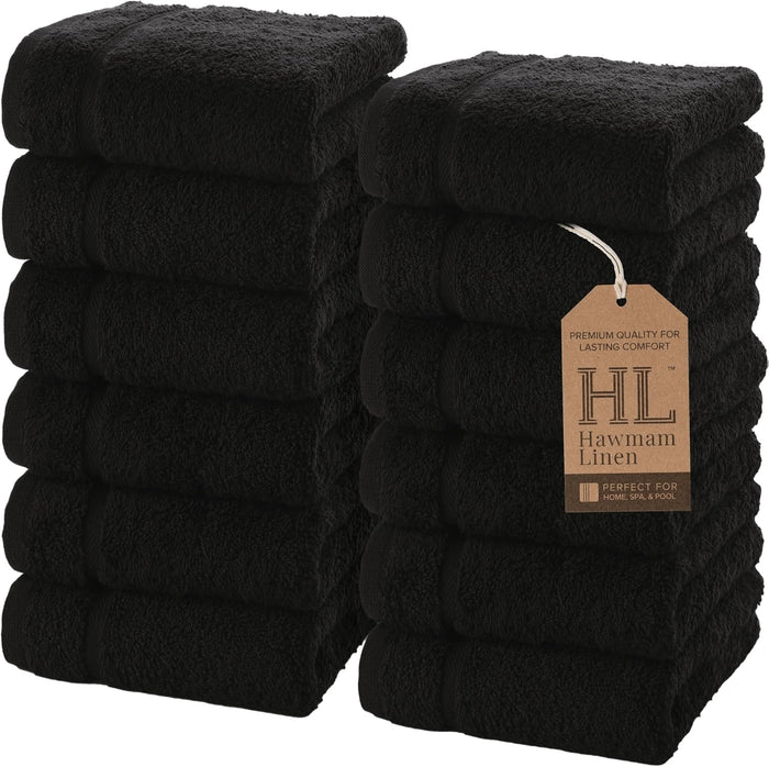 Hawmam Linen White Bath Towels 4 Pack 27 x 54 Inches 100% Turkish Cotton Soft Lightweight and Highly Absorbent Quick Drying Towels, Premium Quality Perfect for Daily Use