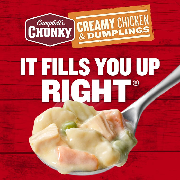 Campbell's Chunky Soup, Creamy Chicken and Dumplings Soup, 18.8 Oz Can