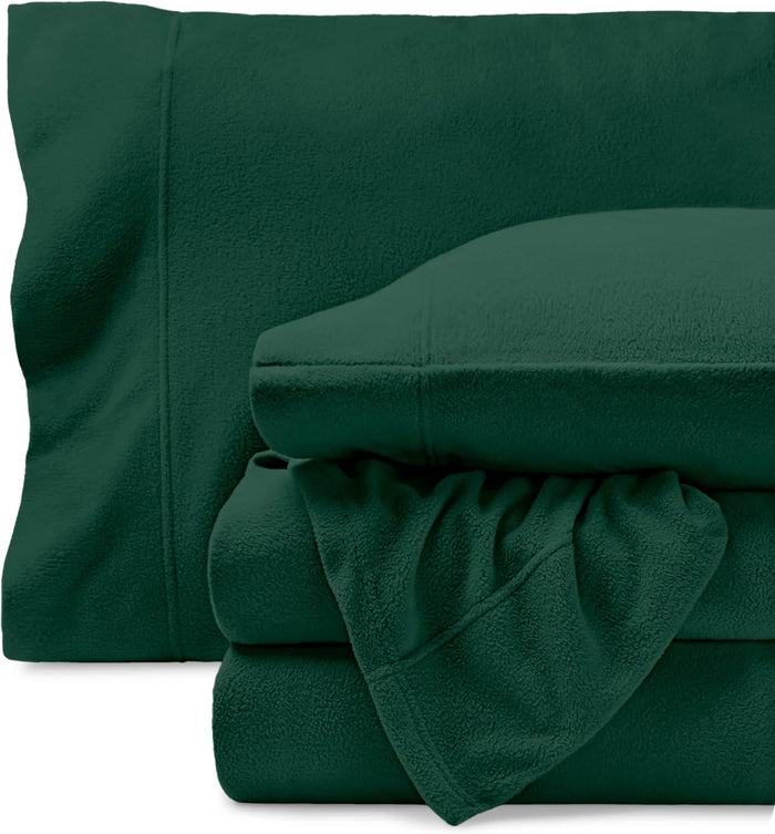 Bare Home Super Soft Fleece Sheet Set - Queen Size - Extra Plush Polar Fleece, No-Pilling Bed Sheets - All Season Cozy Warmth (Queen, Dark Blue)