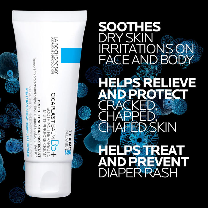 La Roche-Posay Cicaplast Balm B5, Healing Ointment and Soothing Therapeutic Multi Purpose Cream for Dry & Irritated Skin, Body and Hand Balm, Baby Safe, Fragrance Free