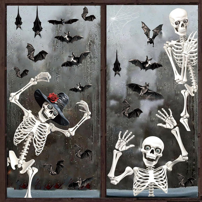 CCINEE 10PCS Giant Halloween Window Clings Novelty Cute Wiggly Monster Window Decal Stickers for Halloween Decoration Supply