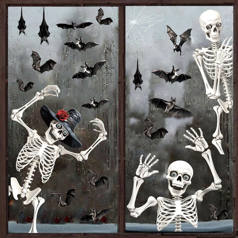 CCINEE 10PCS Giant Halloween Window Clings Novelty Cute Wiggly Monster Window Decal Stickers for Halloween Decoration Supply