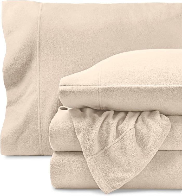Bare Home Super Soft Fleece Sheet Set - Queen Size - Extra Plush Polar Fleece, No-Pilling Bed Sheets - All Season Cozy Warmth (Queen, Dark Blue)
