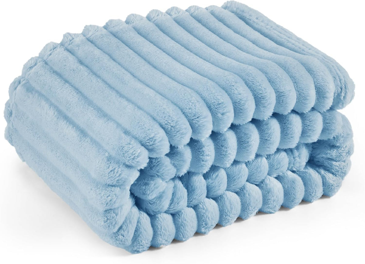 Bedsure GentleSoft King Size Blanket for Bed - Cozy Soft Blankets for Women, Cute Large Bedding Fleece Throws for Girls, Off White, 108x90 Inches