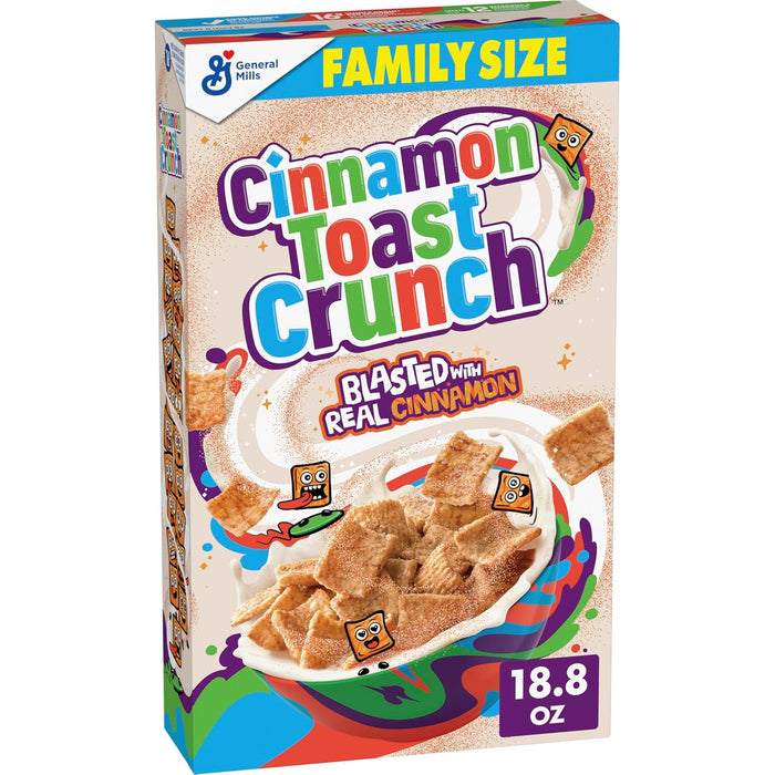 Cinnamon Toast Crunch Breakfast Cereal, Crispy Cinnamon Cereal, 12 oz