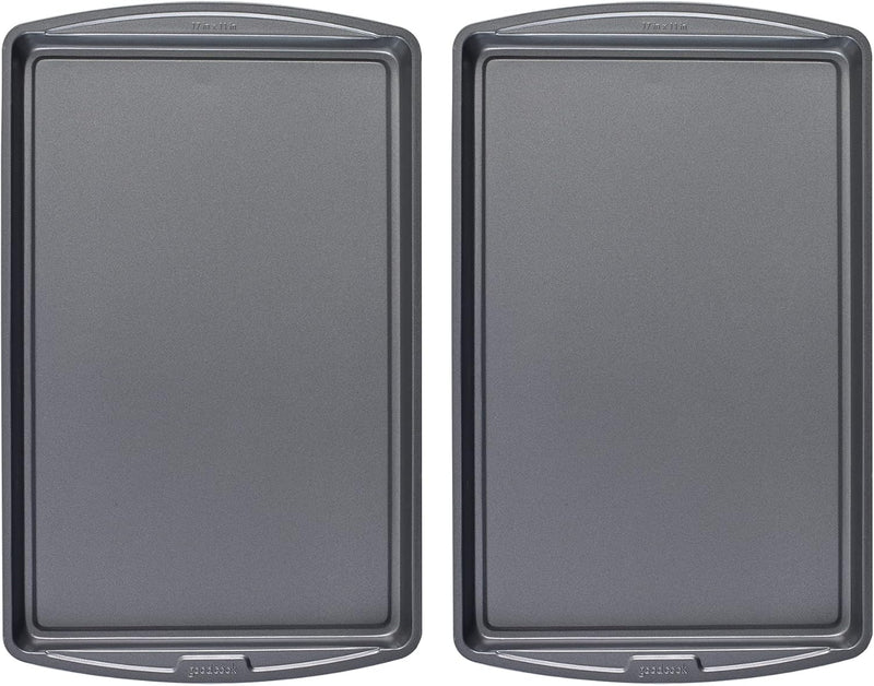 GoodCook Everyday Nonstick Carbon Steel Baking Sheet Set, 3 Pack – Small 13” x 9”, Medium 15” x 10”, Large 17” x 11” – Carbon Steel Cooking Pans, Cookie Sheet Bakeware Set