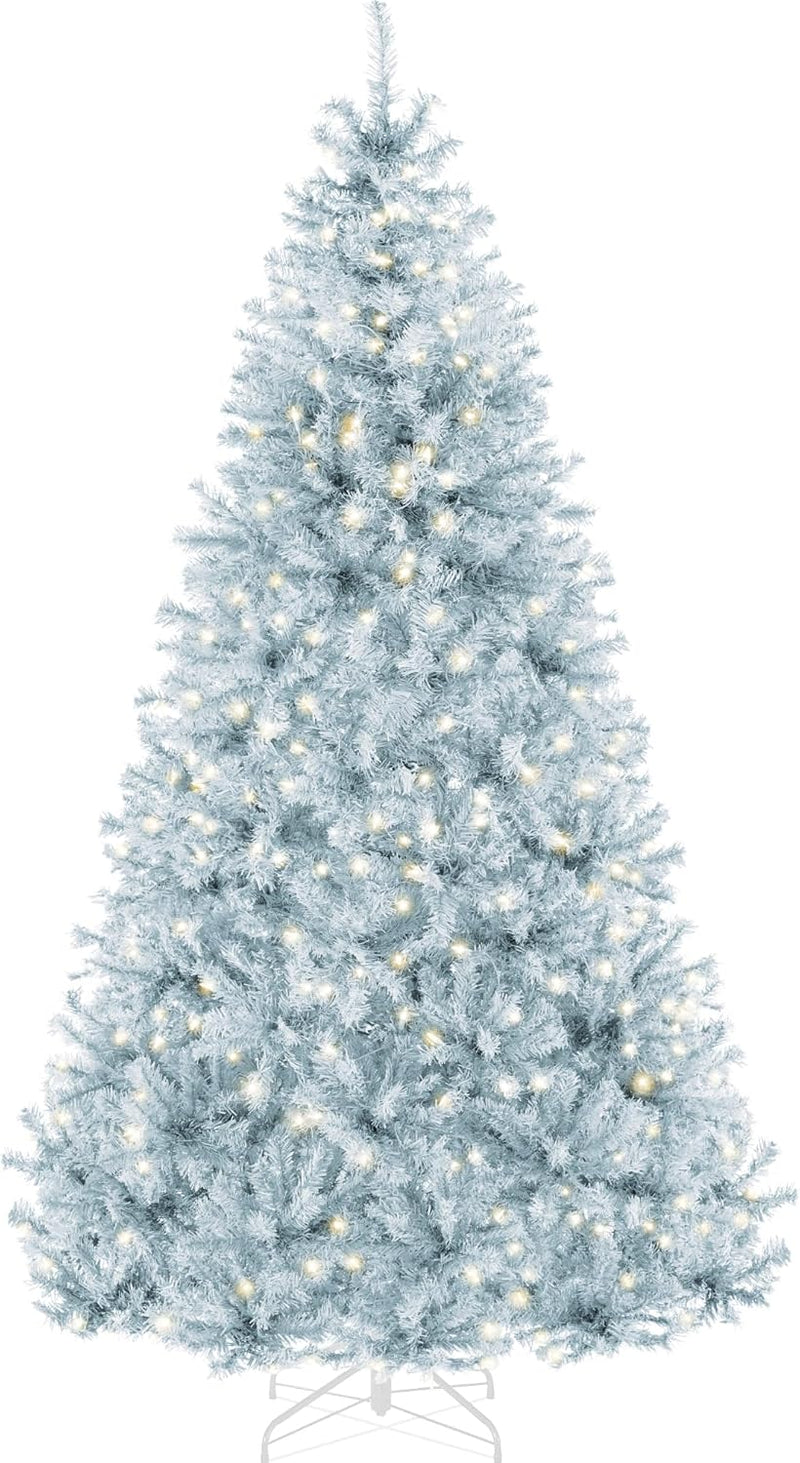 Best Choice Products 6ft Pre-Lit Christmas Tree Premium Hinged Artificial Pine Lighted Holiday Tree for Home, Office w/ 1,000 Branch Tips, 250 Lights, Metal Hinges, Foldable Base