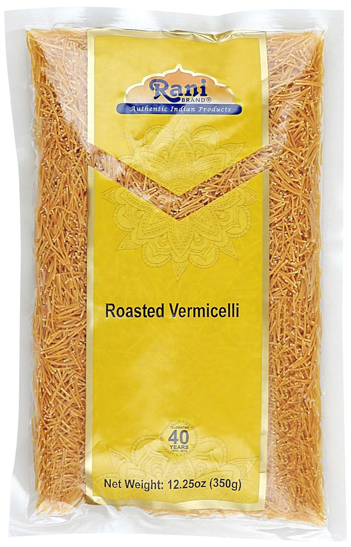 Rani Roasted Vermicelli (Roasted Wheat Noodles) 12.25oz (350g) ~ All Natural | Vegan | NON-GMO | Indian Origin