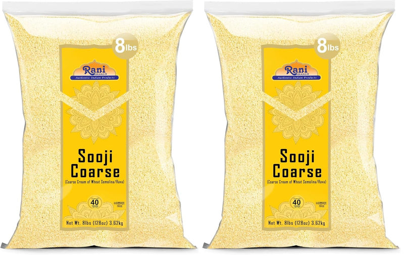 Rani Sooji Fine (Farina, Suji, Rava, Wheat) Flour 32oz (2lbs) 908g ~ All Natural | Vegan | NON-GMO | Kosher | Indian Origin