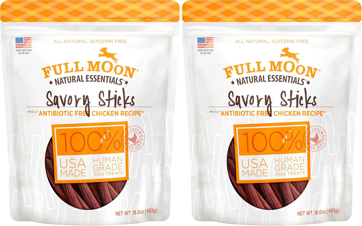 Full Moon All Natural Human Grade Dog Treats, Essential Duck Savory Sticks 22.0 oz