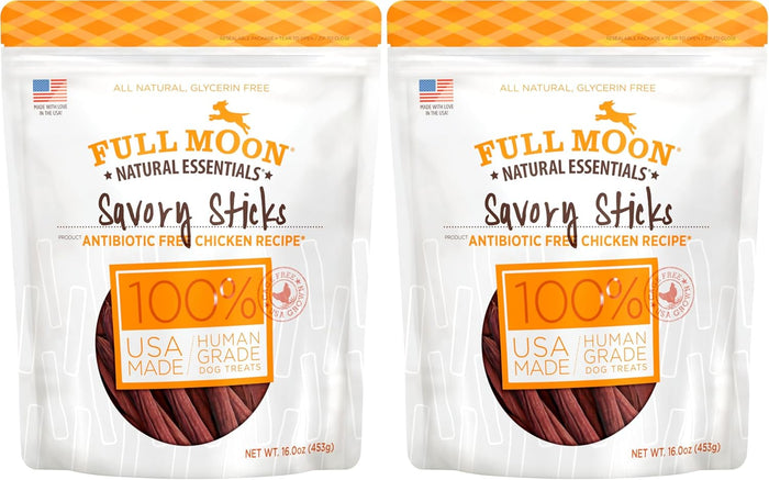 Full Moon All Natural Human Grade Dog Treats, Essential Duck Savory Sticks 22.0 oz