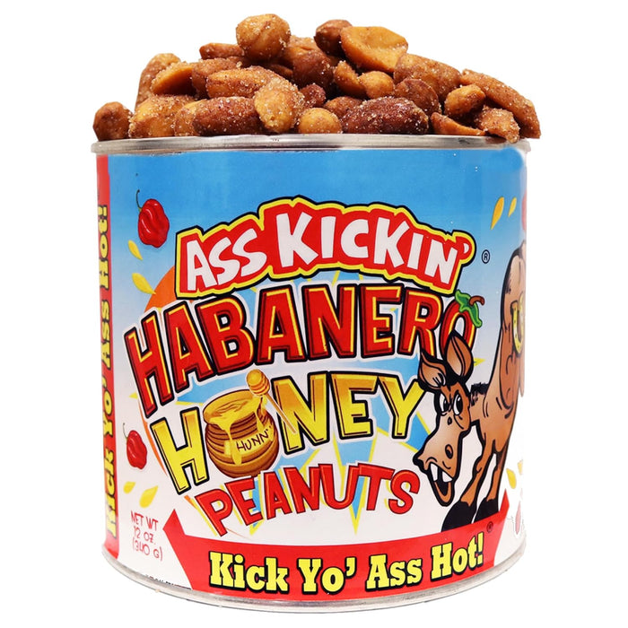 ASS KICKIN’ Spicy Peanuts - Hot Peanuts Spicy - 12oz - Nuts Flavoured with Pickle - Ultimate Gourmet Gift - Try if you dare!