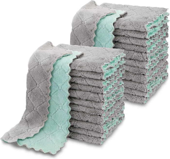 AIDEA Kitchen Towels, Absorbent Dish Cloth for Kitchen, Soft Dish Towels for Home, Multi-Purpose Cloths for Household Cleaning and Drying-8PK, 12”x12”