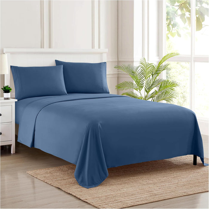 Full Size Sheet Sets - Breathable Luxury Sheets with Full Elastic & Secure Corner Straps Built In - 1800 Supreme Collection Extra Soft Deep Pocket Bedding Set, Sheet Set, Full, Red