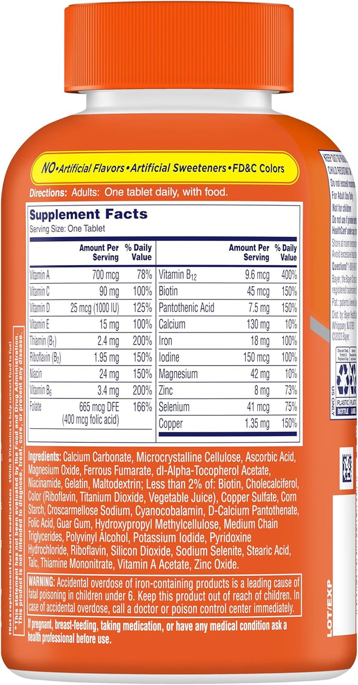 One A Day Women’s Multivitamin with Vitamin A, C, D, E and all 8 B vitamins, Calcium, Vitamins for Women, for Bone Health, Skin Health & Immune Health Support , 200 Count