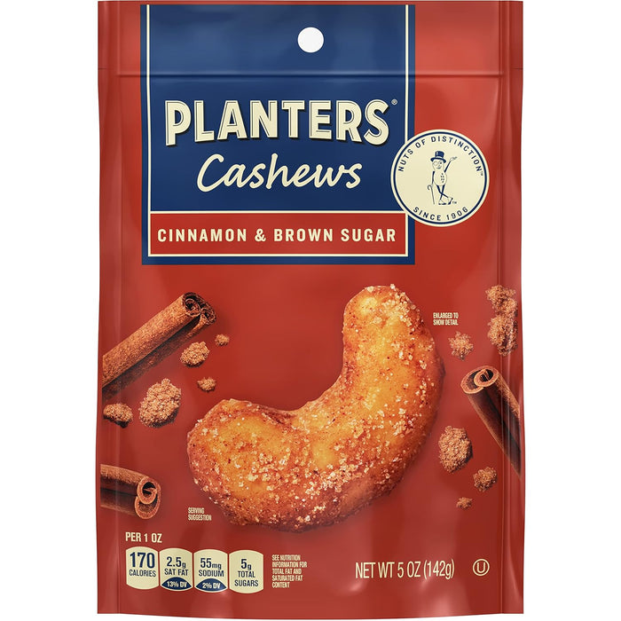 PLANTERS Cashews Rosemary & Sea Salt - Trail Mix Snack Packs - Snack with Rosemary & Sea Salt, Party Trail Mix, 5 Oz Bag, Pack of 1