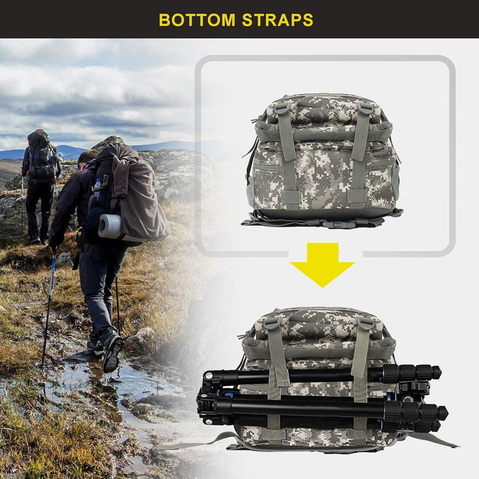 Zavothy 45L Military Tactical Backpack for Men and Women Army 3 Day Assault Pack Bag Large Rucksack with Molle System