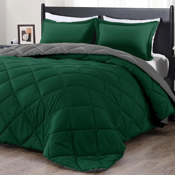 downluxe Twin Comforter Set - Blue and Sapphire Twin Comforter, Soft Bedding Sets for All Seasons -2 Pieces - 1 Comforter (66"x92") and 1 Pillow Sham(20"x26")