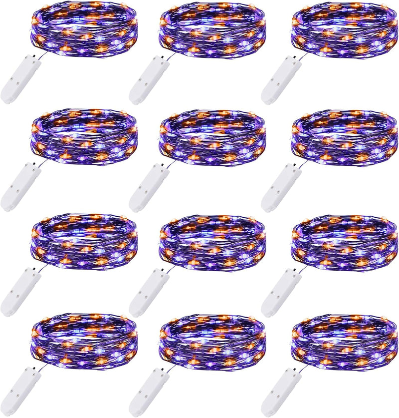 Brightown 12 Pack LED Fairy Lights Battery Operated String Lights - 7ft 20LED Waterproof Silver Wire Firefly Starry Moon Lights for DIY Crafts Wedding Table Centerpieces Party Bedroom Christmas