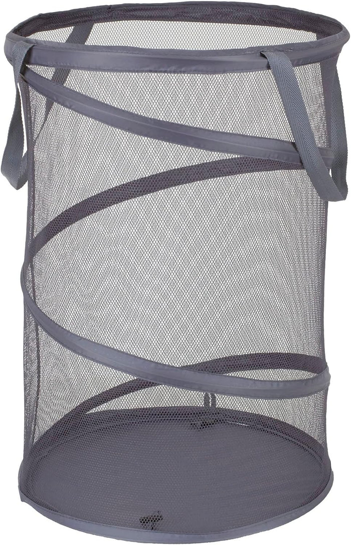 Household Essentials Pop-Up Mesh Laundry Hamper, Beige