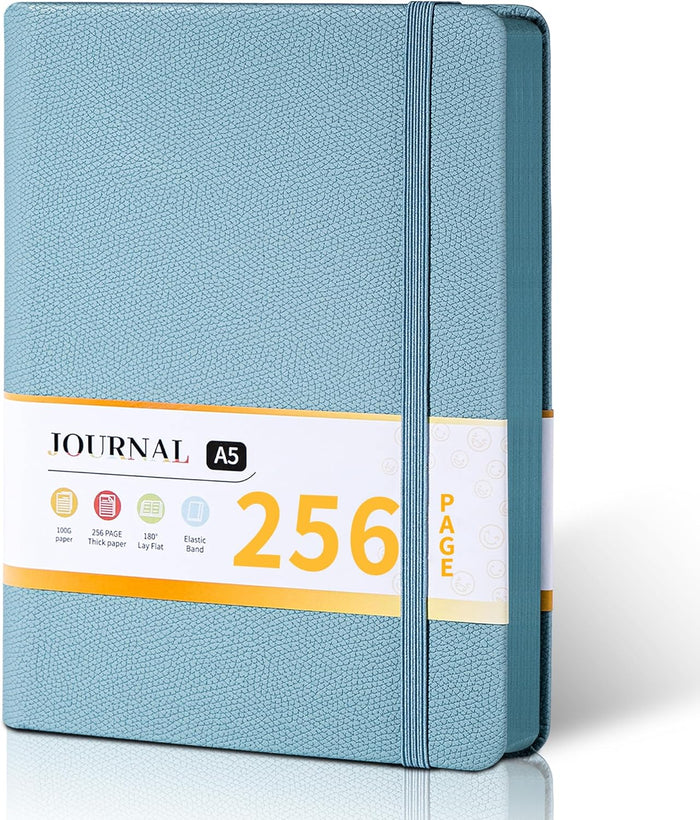 CAGIE Lined Journal for Men Women, Tree Growth Ring Leather Bound Journal Notebook, 256 Pages 100 GSM Journals for Writing, A5 Hardcover Journaling Notebooks for Work, Note Taking