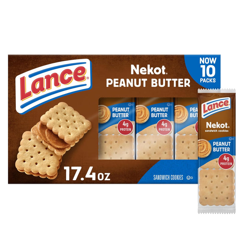 Lance Sandwich Crackers, Variety Pack, 3 Flavors, 20 Individually Wrapped Packs, 6 Sandwiches Each