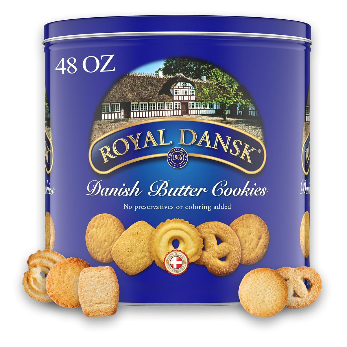 Royal Dansk Danish Butter Cookies, original Assortment in 24oz Tin