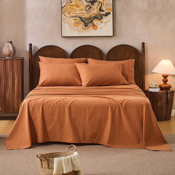 100% Linen Sheet Set Queen Size Extra Deep Pocket Fits 18-24 Inch Mattress, Breathable & Soft, Smooth 4-Piece Set for Thick Mattresses Hotel Luxury Bedding（Queen, Dark Grey）