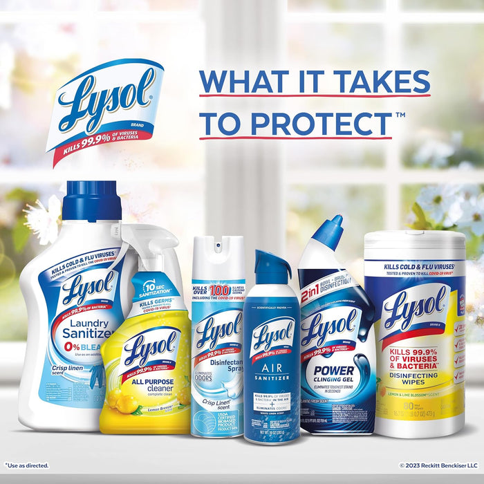Lysol Power Clean Multi-Surface Cleaner, 2x Concentrated Pour, Sparkling Lemon & Sunflower Essence scent, 28 Fl Oz (Packaging May Vary)