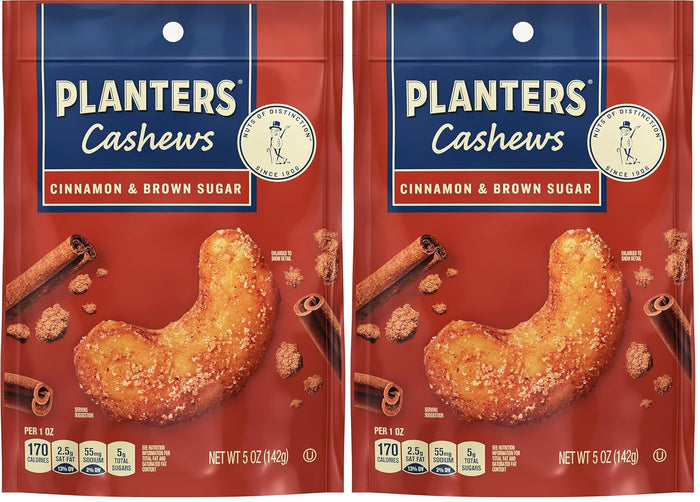 PLANTERS Cashews Rosemary & Sea Salt - Trail Mix Snack Packs - Snack with Rosemary & Sea Salt, Party Trail Mix, 5 Oz Bag, Pack of 1