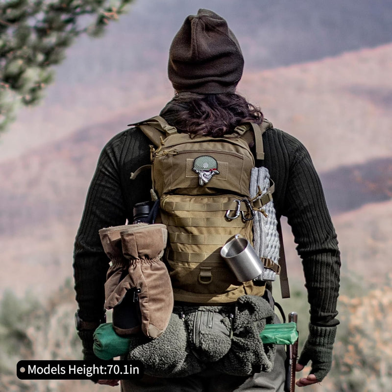 Mardingtop Small Tactical Backpack,Molle Hiking Backpack for Backpacking,Cycling and Biking,25L Backpack