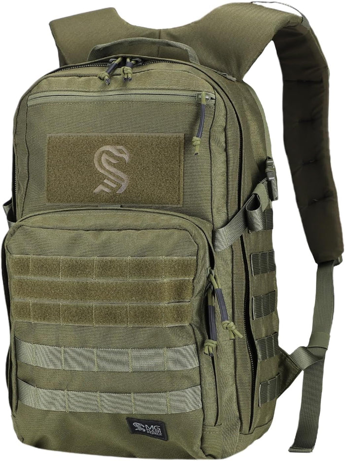 MGFLASHFORCE Molle Military Tactical Backpack for Men, 30L Daypack Army Rucksack Pack, Bug Out Bag, 15.6" Laptop Compartment (Coyote Brown)