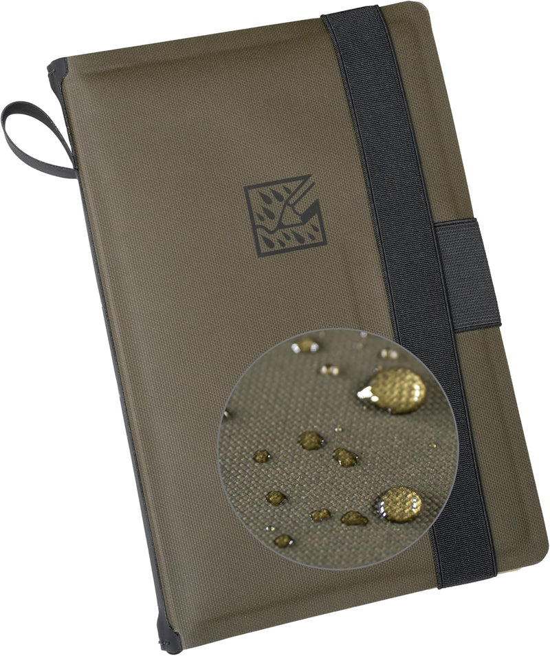 Rite in the Rain Weatherproof Side Spiral Kit: TPU Fabric Cover, 4.625" x 7" Black Notebook, and Tough Mechanical Pencil (No. M973-KIT)