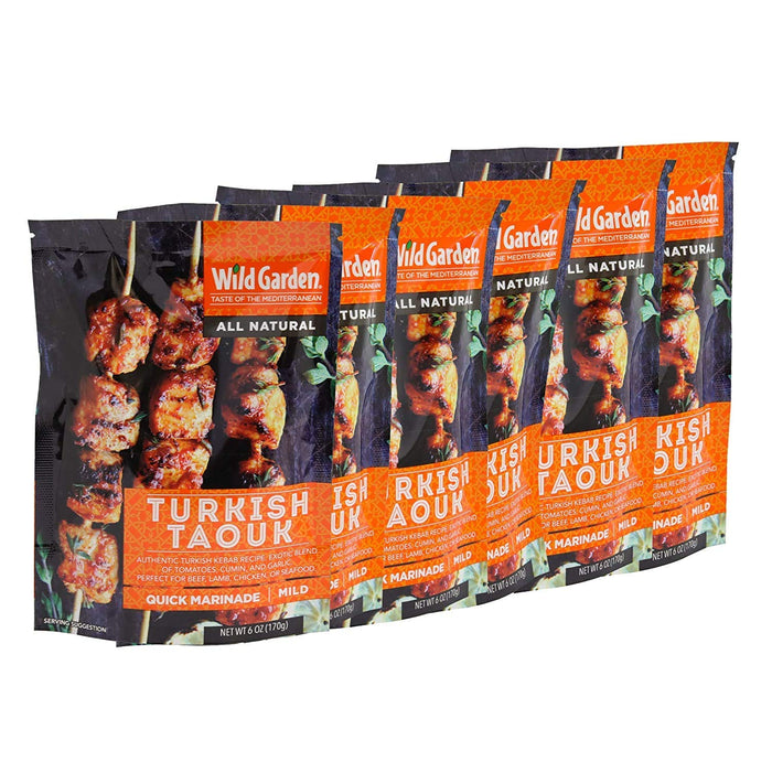Wild Garden Ready-To-Go Gourmet Turkish Taouk Marinade, 100% All Natural, No Additives, No Preservatives, Bold, Flavorful, Perfect for Grilled Chicken, Shish Tawook, Kabab! 6oz