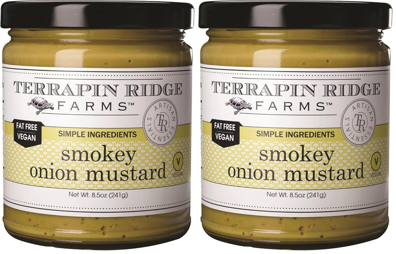 Terrapin Ridge Farms Smokey Onion Mustard – Gourmet Mustard for Burgers, Brats, Sandwiches & More – 8.5 oz Jar