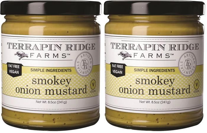 Terrapin Ridge Farms Smokey Onion Mustard – Gourmet Mustard for Burgers, Brats, Sandwiches & More – 8.5 oz Jar